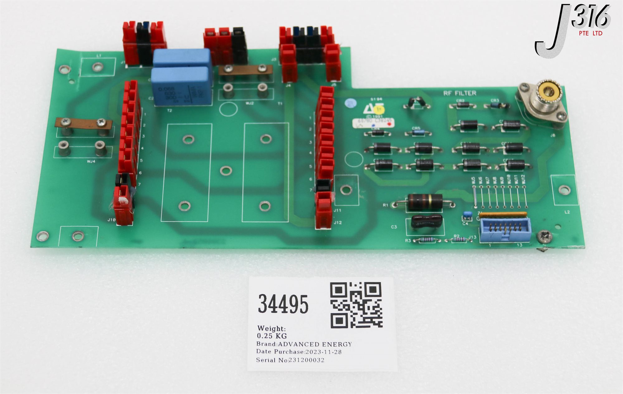 34495 ADVANCED ENERGY PCB ASSY, RF FILTER (PARTS) 2306052-A | eBay